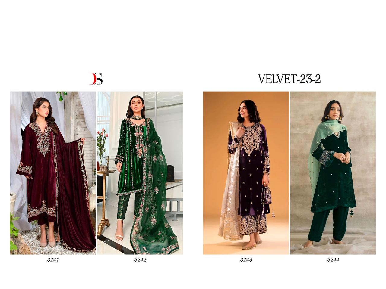 Deepsy Velvet 23 Vol 2 Velvet Wedding Pakistani Suits Catalog
